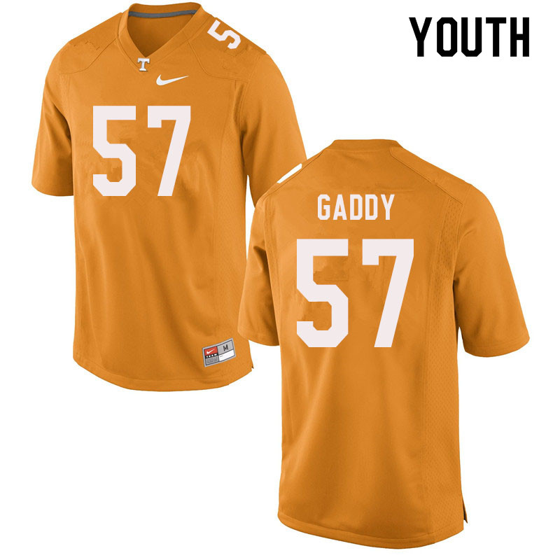 Youth #57 Nyles Gaddy Tennessee Volunteers College Football Jerseys Sale-Orange